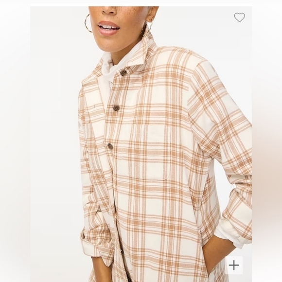 J.Crew Sherpa fleece lined shirt jacket shacket - Picture 2 of 6